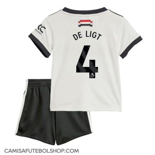 Camisa de time de futebol Manchester United Matthijs de Ligt #4 Replicas 3º Equipamento Infantil 2024-25 Manga Curta (+ Calças curtas)